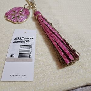 Brahmin Sand Dollar Hibiscus Ombre Melbourne Tassel/Key ring, NWT